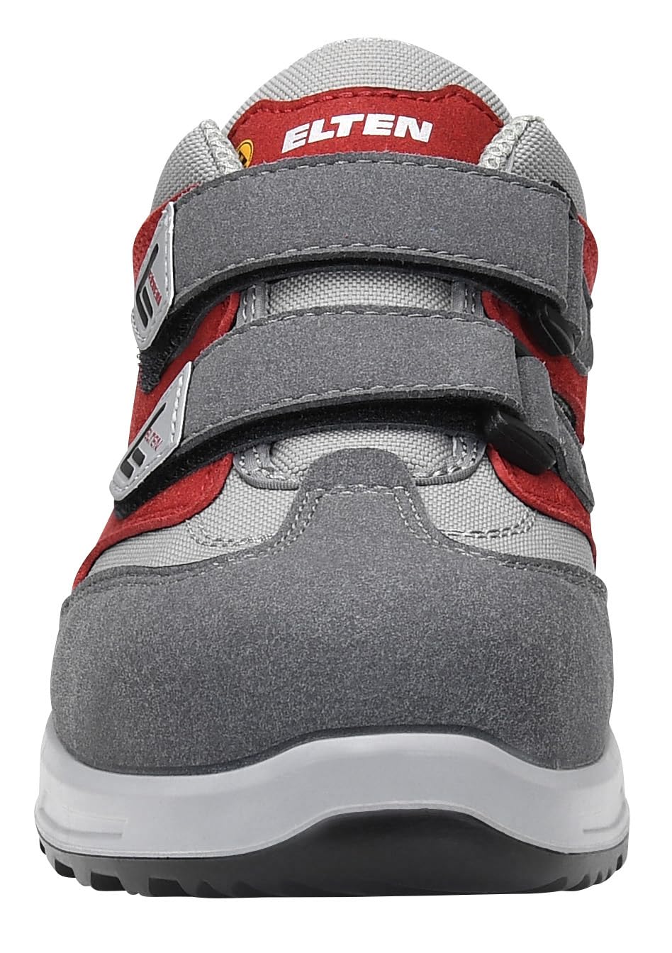 ELTEN Travis XXT Grey-red Easy ESD S1 | Sicherheitsschuhe für Damen & Herren, Kunststoffkappe, leicht, atmungsaktiv