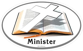 ProSticker 2246 One 3" X 5" Euro Oval Series Minister Decal Sticker