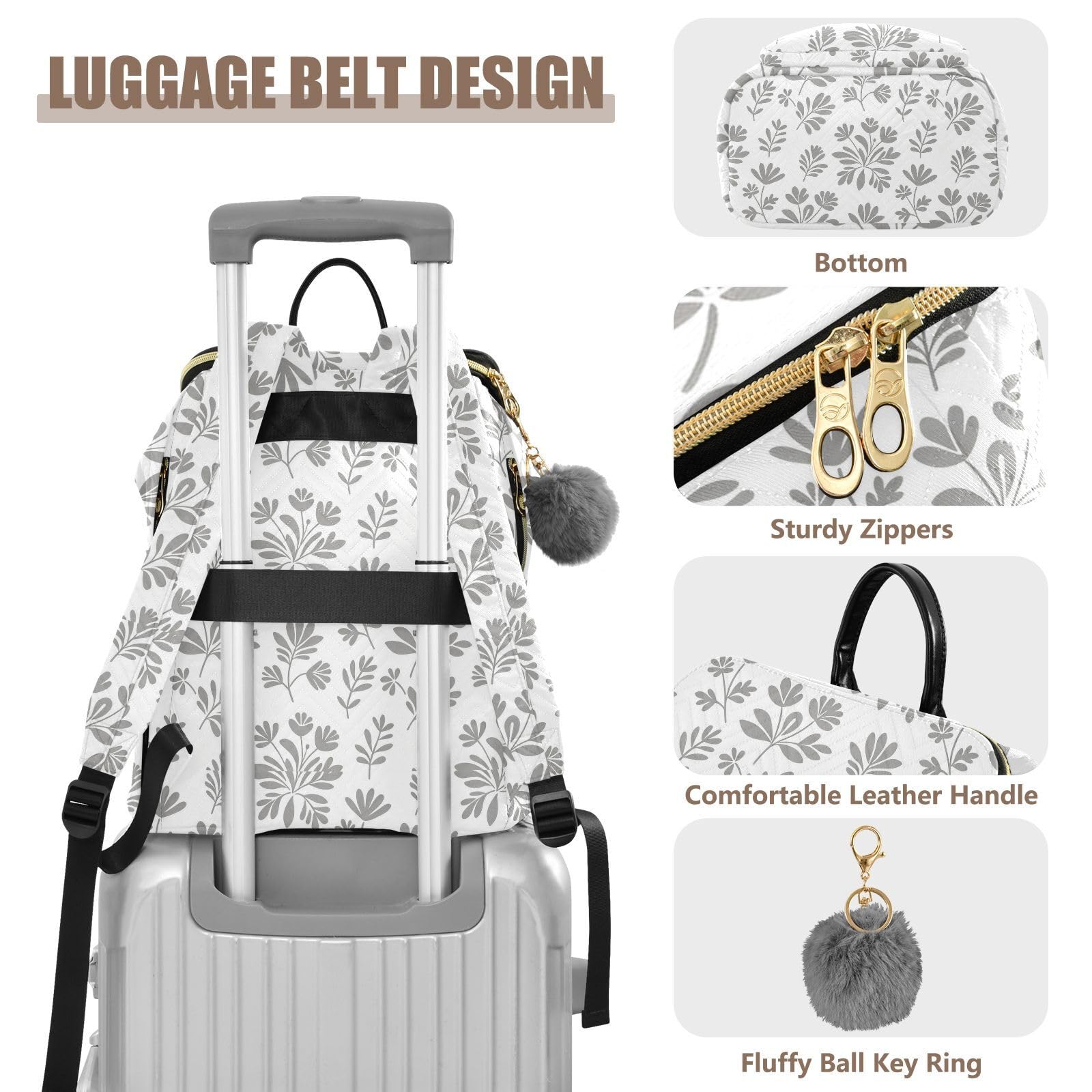 Zaino da donna alla moda, elegante, leggero, multiuso, 15 l