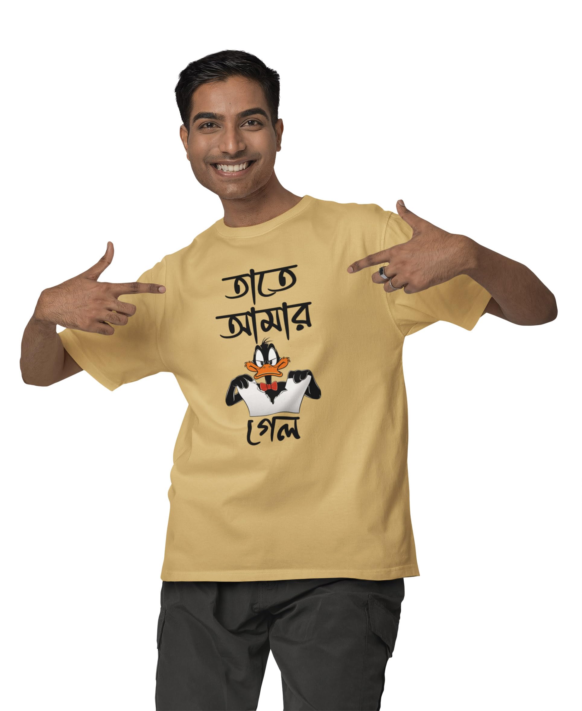 Oversized Premium Cotton Bengali Printed T Shirt for Men and Women| Bengali Quote, Text and Graphic Printed | Relaxed Fit, Drop Shoulder-image-40