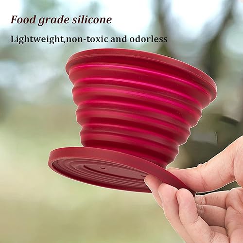 Miniatura 2 de MERMOO YILAN Pour Over Coffee Dripper Soporte plegable para filtro de café de viaje con estuche plegable de silicona para acampar para verter sobre