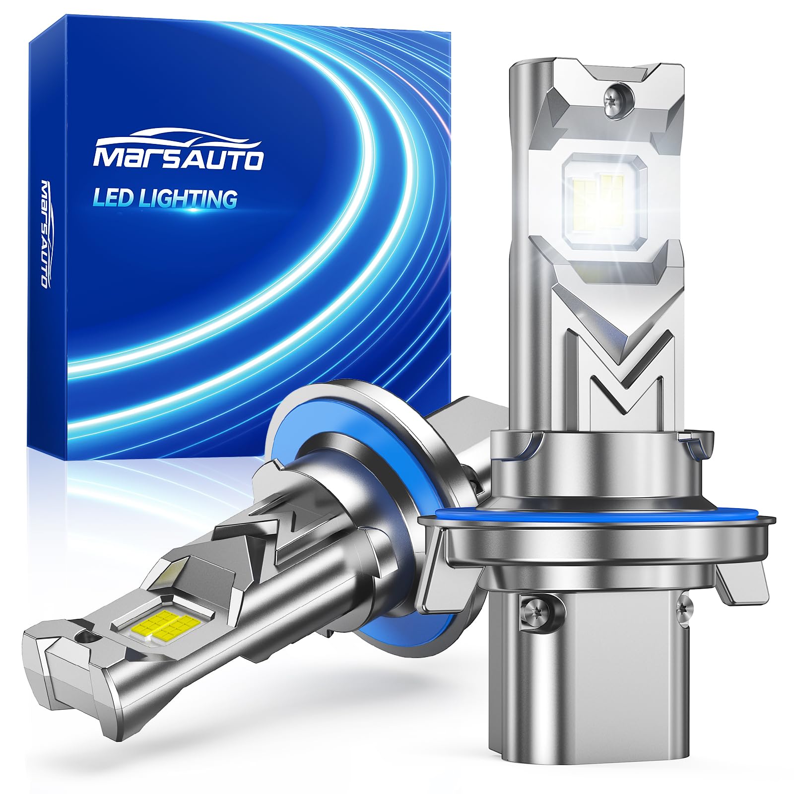Marsauto M1C H13/9008 40000LM Fanless LED Bulbs, 6500K IP68 – 2 Pack