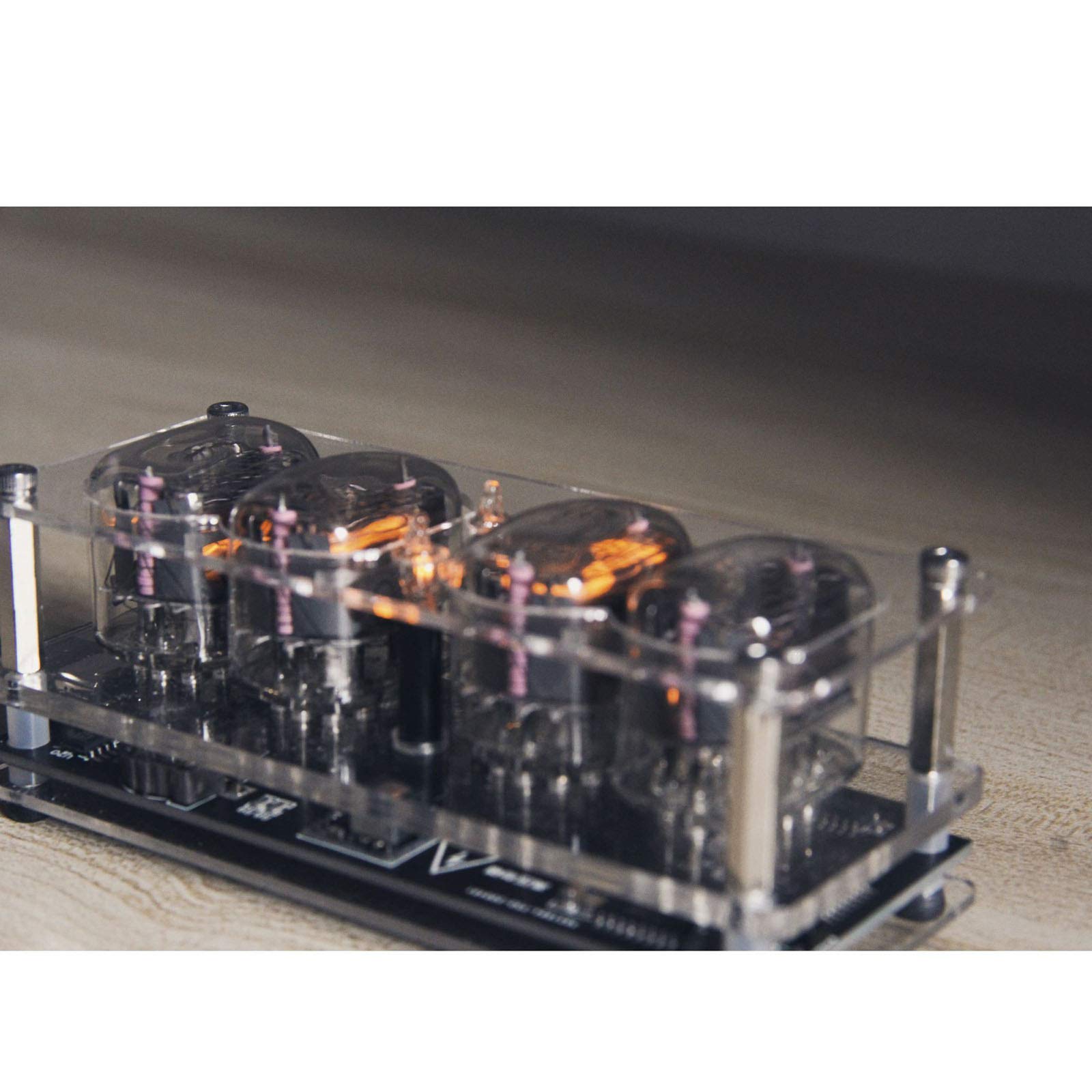 Regalos Personalizados, Nixie Tube Clock, Retro LED Word Clock Creatividad, Nixie Tube Clock Decoración de Escritorio, Regalos para Novio y Esposo, 255 Luz de Fondo