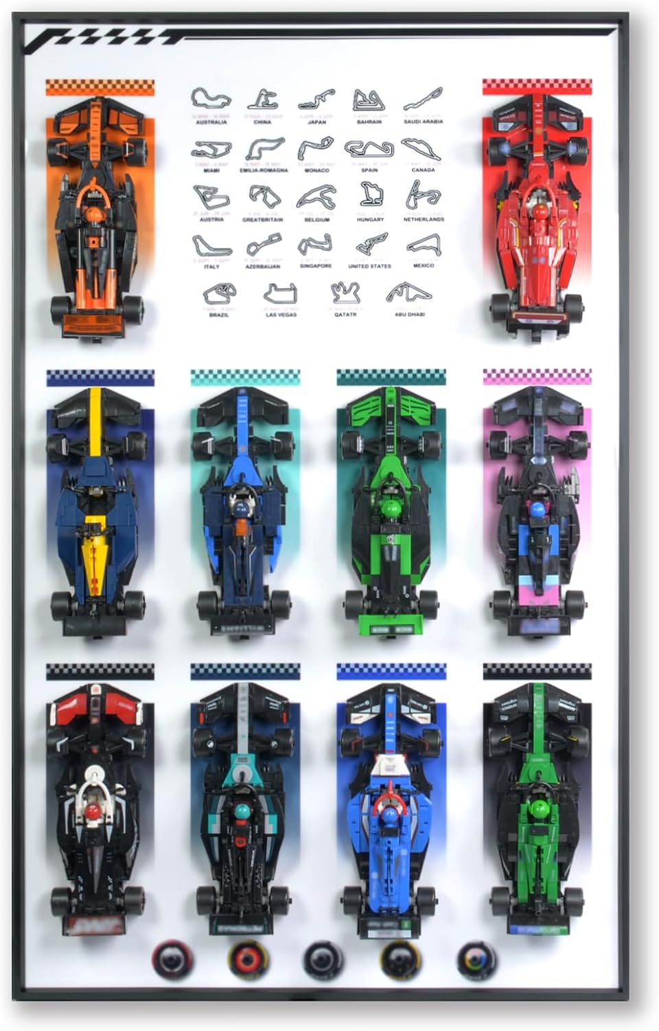 Wall Mount Made for Lego Speed Champions F1 Create display accessories,Performance Race Car Building Set 77242-77251,Adult Collectibles Wall Display Mount, Home or Office Décor,White(NNo Car Included) image 2