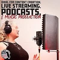 Vista 4 de Gator Frameworks Micrófono de escritorio portátil Escudo de aislamiento vocal con base redonda; tamaño del escudo 12 x 16 pulgadas (GFW-MICISO1216)