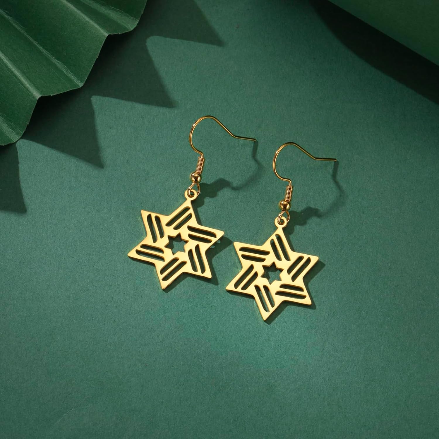 Dainty Star of David Dangle Hook Earrings for Women Stainless Steel Jewish Star Earrings Jewish Gifts Jewelry for Lovers Friends Teens - Image 7