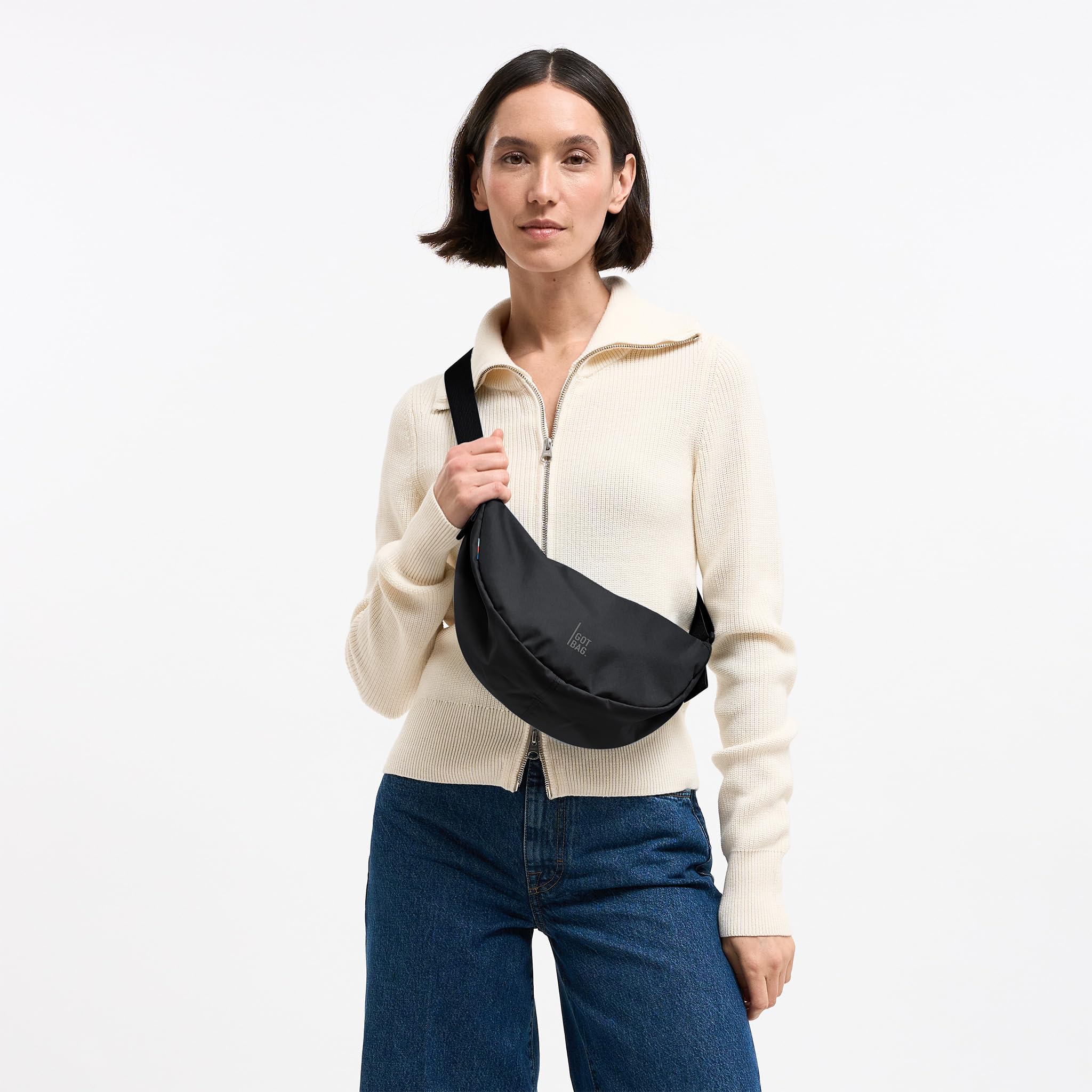 GOT BAG Moon Bag - Borsa a tracolla impermeabile a mezzaluna, elegante borsa a tracolla con tracolla regolabile