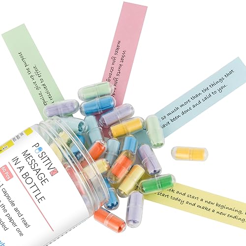 Miniatura 4 de Regalos de afirmaciones positivas para mujeres, 60 mensajes positivos en una botella, regalo para aliviar el estrés para hombres, kit de cuidado