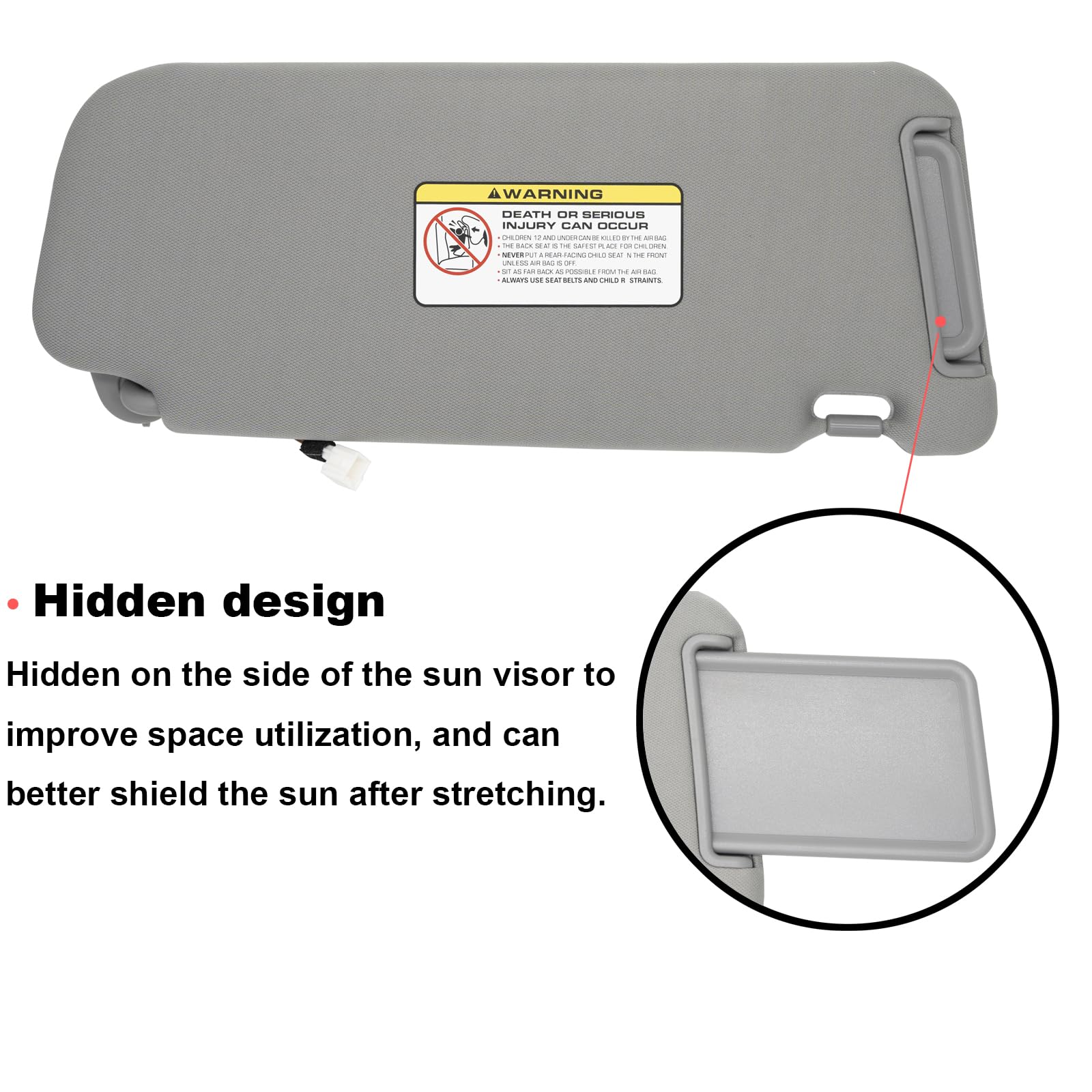 Aazon.co: Driver Left Side Sun Visor Without Light Copatible With Toyota Cary 2007 2008 2009