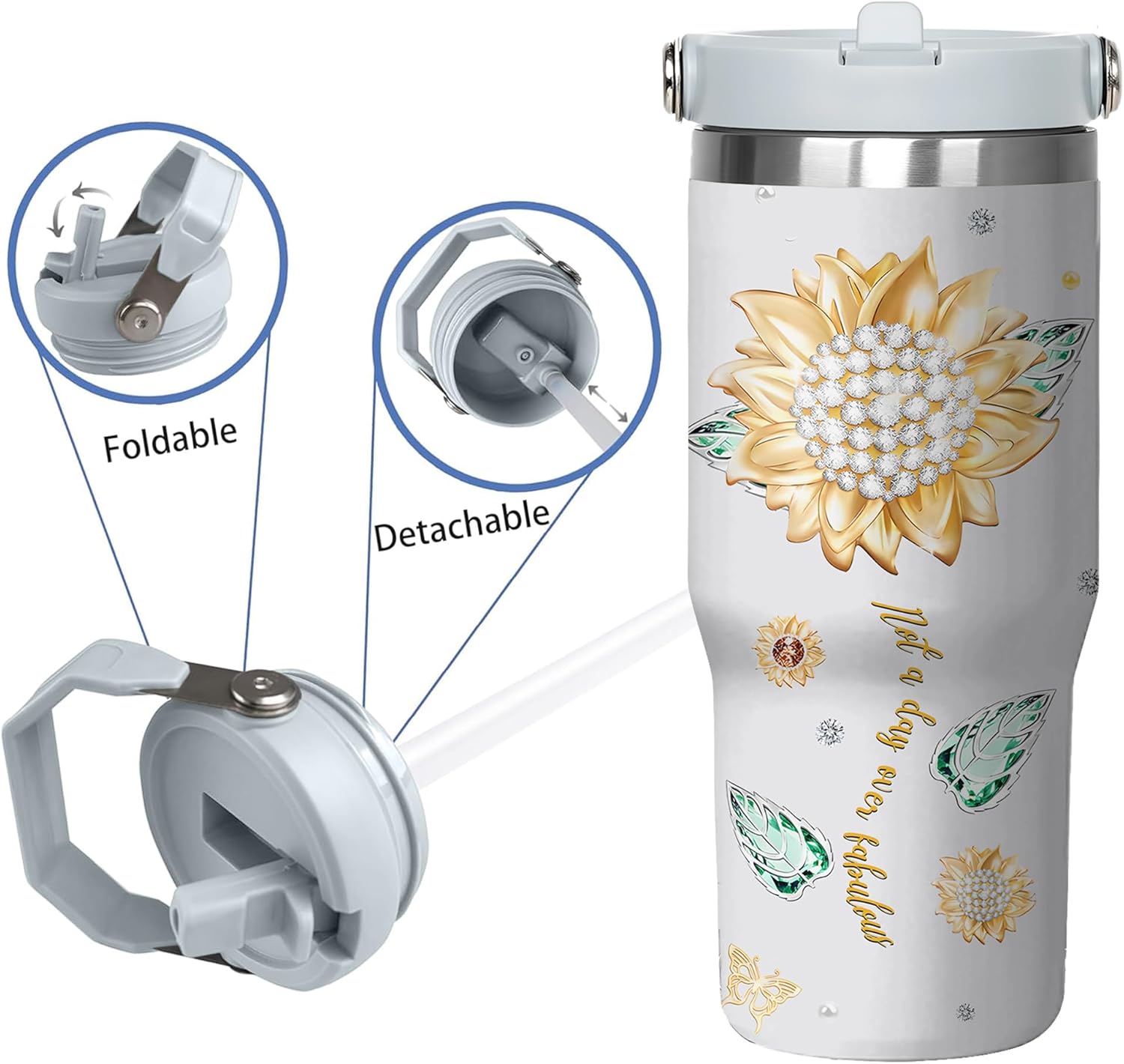 80th Birthday Cups with Handle & Straw Mothers Day 80th Birthday Gifts for Women Best 80 Year Old Birthdays Gift for Woman 30oz Stainless Steel 80 th Birthdays Mug Gifts for 80 Year Old Women - Image 3