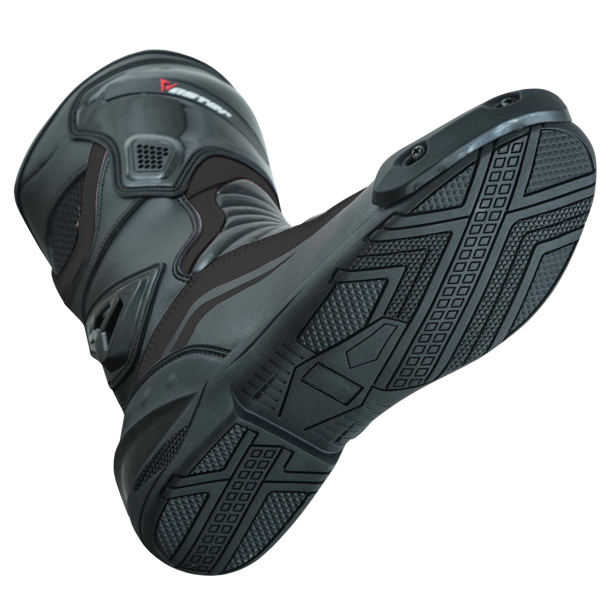 Zapatos de moto largos hasta el tobillo para mujer botas rosas para moto zapatos de cuero impermeables