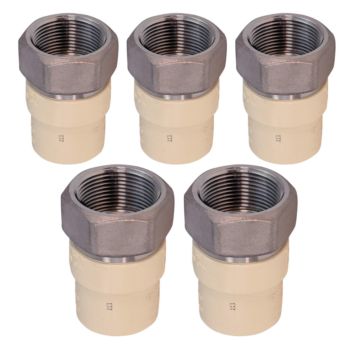 Buy Midline Valve TTDQG112OM5 Female x PVC Adapter Transition Pipe Fitting Durable Over Molded