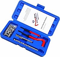 Vista 2 de 25 piezas Kit de reparación de roscas M8 x 1.0mm Kit de insertos de reparación de roscas métricas compatibles con juego de herramientas manuales
