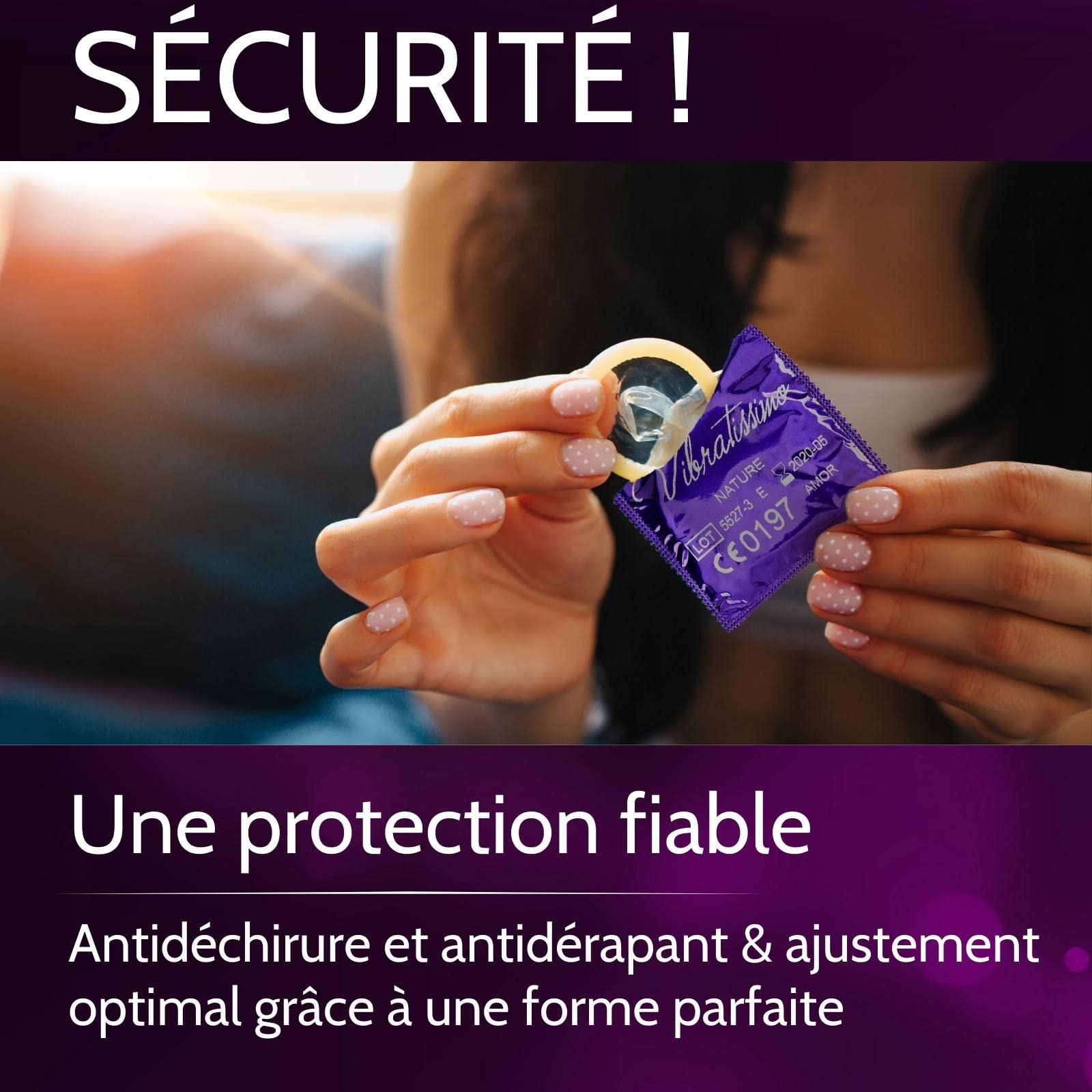 Vibratissimo - préservatifs Mix extra lubrifiés pour des sensations pures et naturelles - Paquet de 100