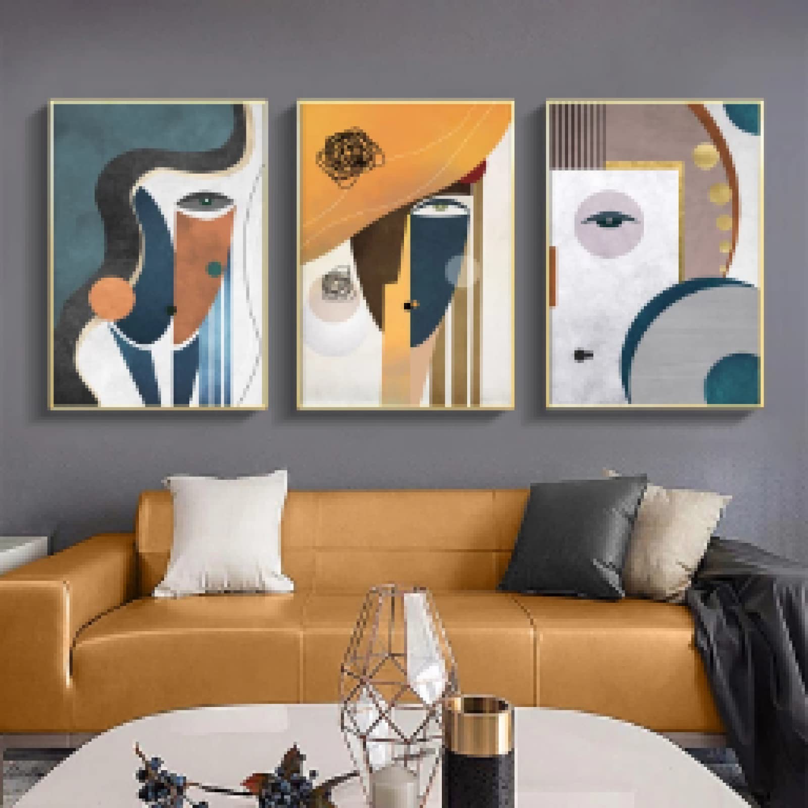 Peintures géométriques abstraites pour moderniser un mur - 8