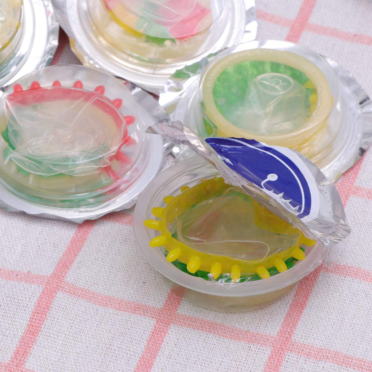 ValiCLUD - 10 preservativos conservantes lubricados ultra finos bien ajustados de látex natural punteados tachonados