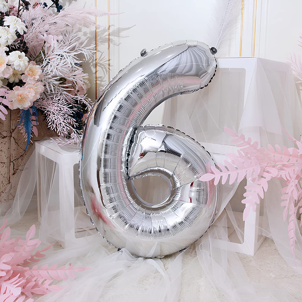 Foil Globo Número 5 Azul 40" (101cm), Inflable Helio o aire, Gigante Numeros 0-9, 10-19, 20-29, 30-100, Grande Globos Decoración para La Boda Aniversario y Cumpleaños Fiestas — view 58