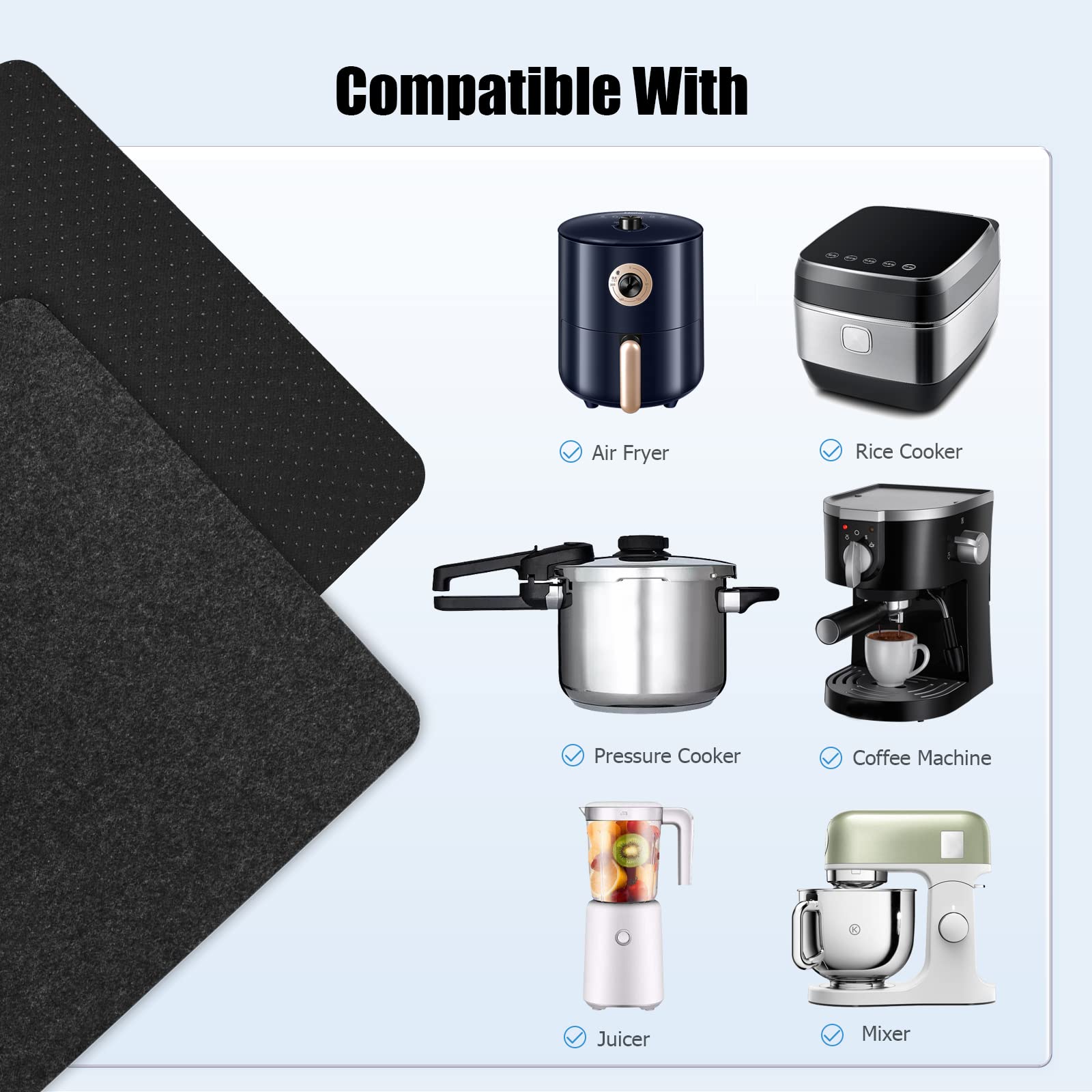 Air Fryer Matten & Liner Set – 2 Matten (30,5 X 35,6 Cm) + 50 Einlagen, Hitzebeständig
