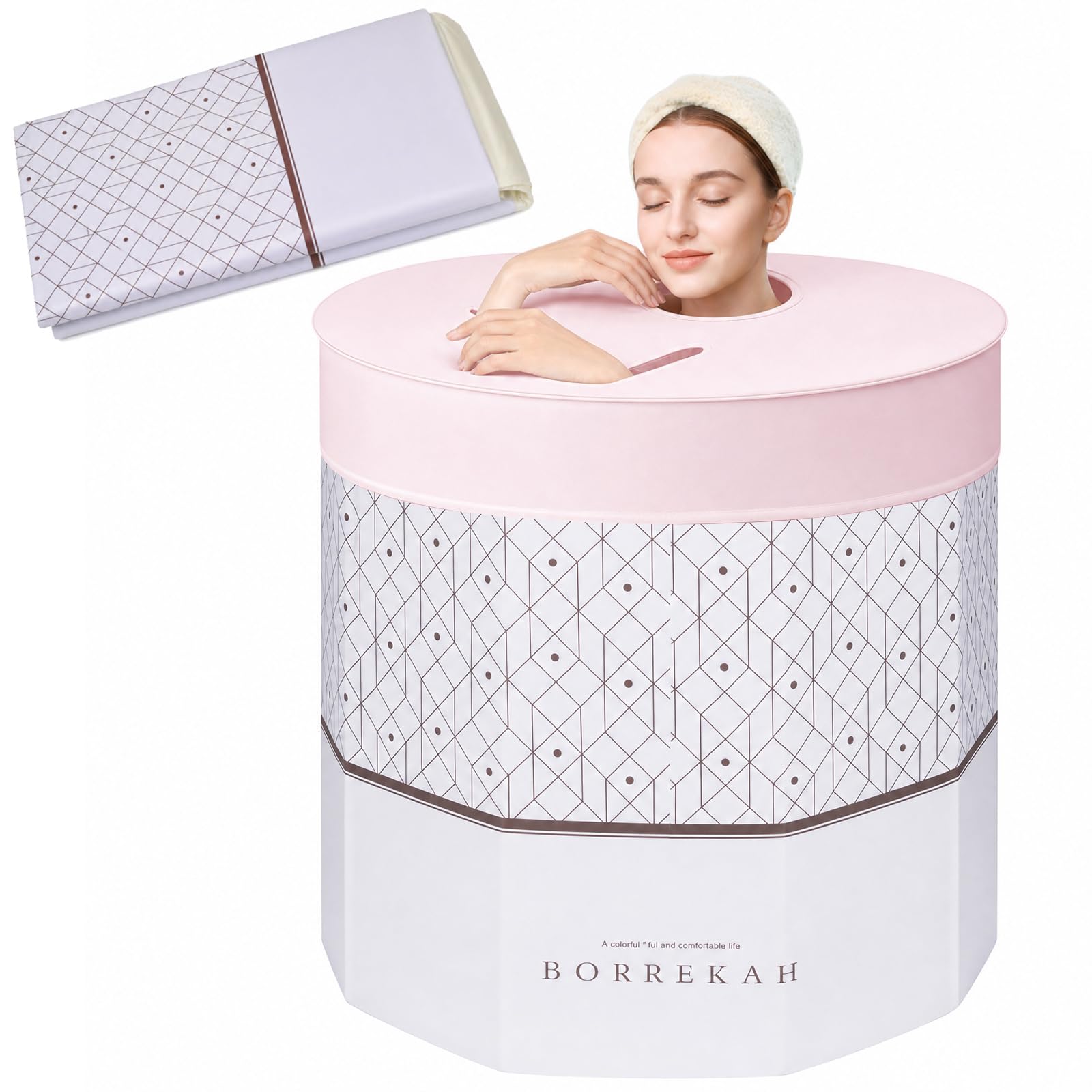 Faltbare Badewanne für Erwachsene,Sitzbadewanne Outdoor, Grau