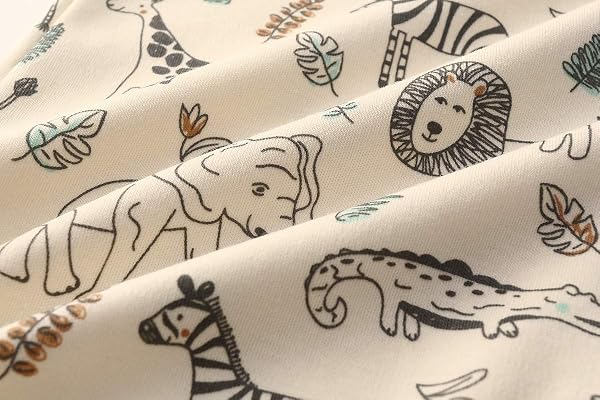 Kiddiezoom Grenouillère à manches longues en coton pour bébé garçon, coupe ajustée, recouvre les pieds - 5