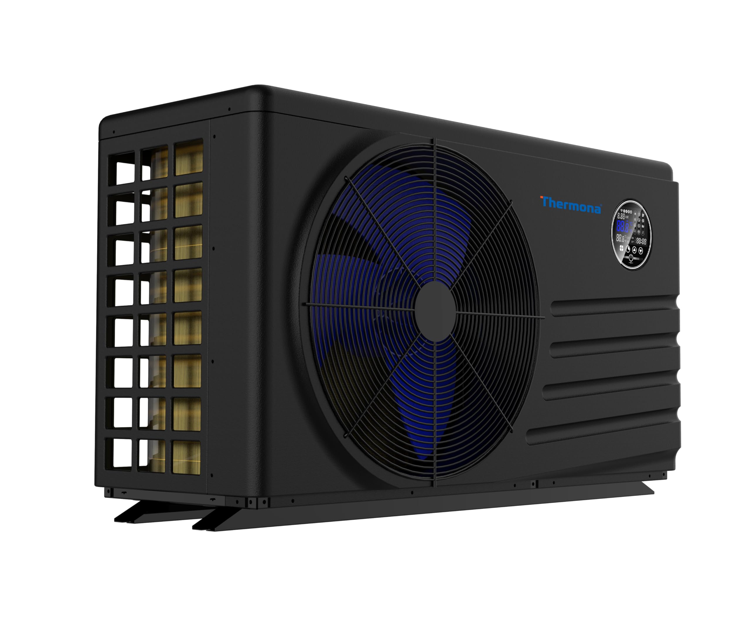 Thermona Powerworld Pool-Wärmepumpe 6 kW Ultra Quiet R290 – Inverter-Technologie, WLAN-Steuerung, flüsterleise 36 dB, bis -20 °C, Smart App, für Pools bis 24 m³, 230 V