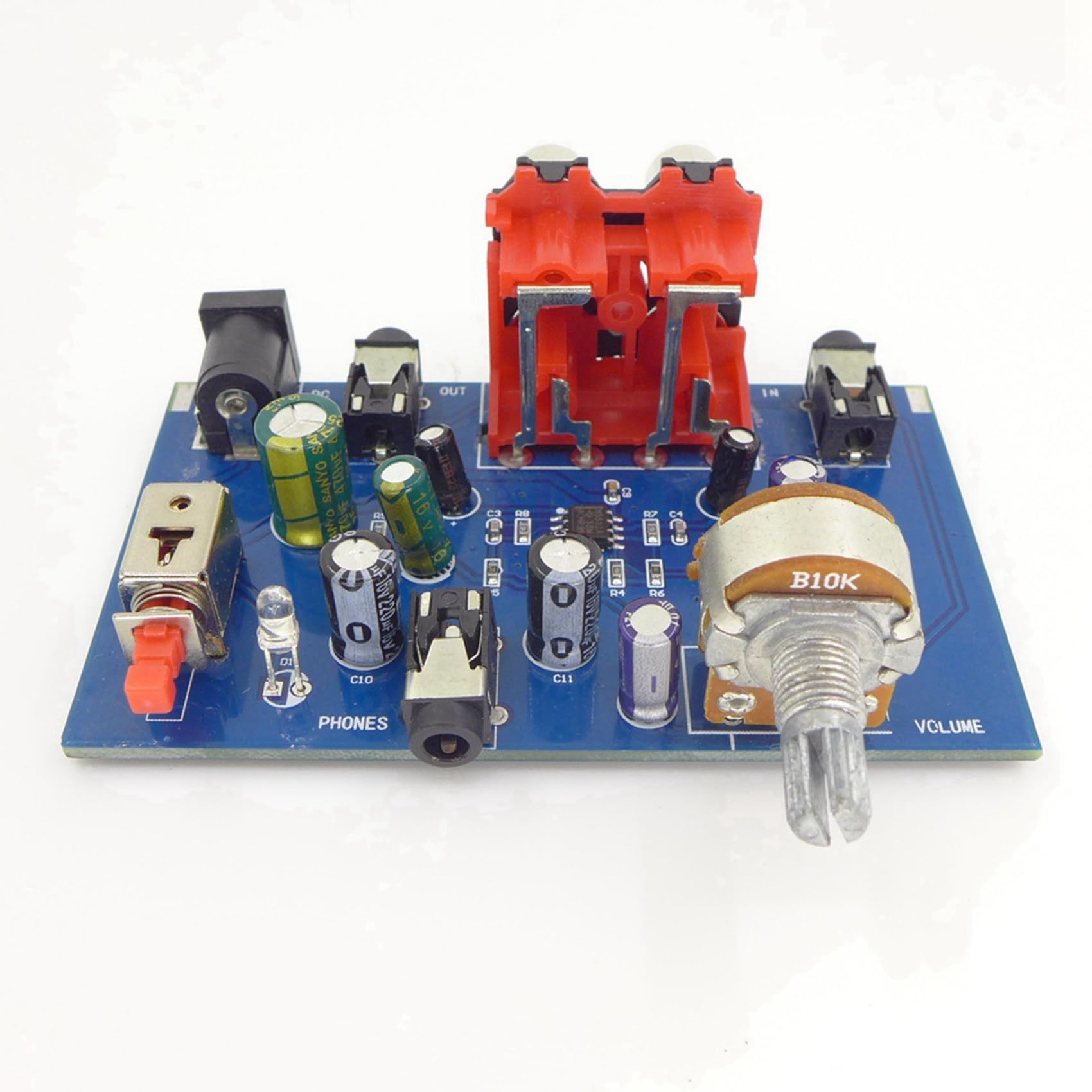 2X NE5532 Audio Frontal con Amplificador Operacional Dual Preamplificador de Tubo Estéreo Control de Tono de Graves Medios Agudos Volumen Atenuado de Doble Propósito