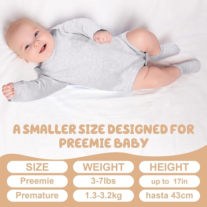 Pack 5 Bodies Manga Larga Prematuro Algodón miniatura 2