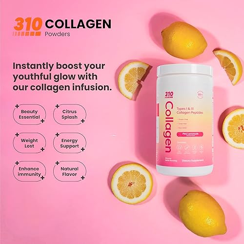 Miniatura 2 de 310 Nutrition - Proteína en polvo de péptidos de colágeno - Suplemento de colágeno - Proteína de colágeno múltiple con vitaminas C, D y E - Apto