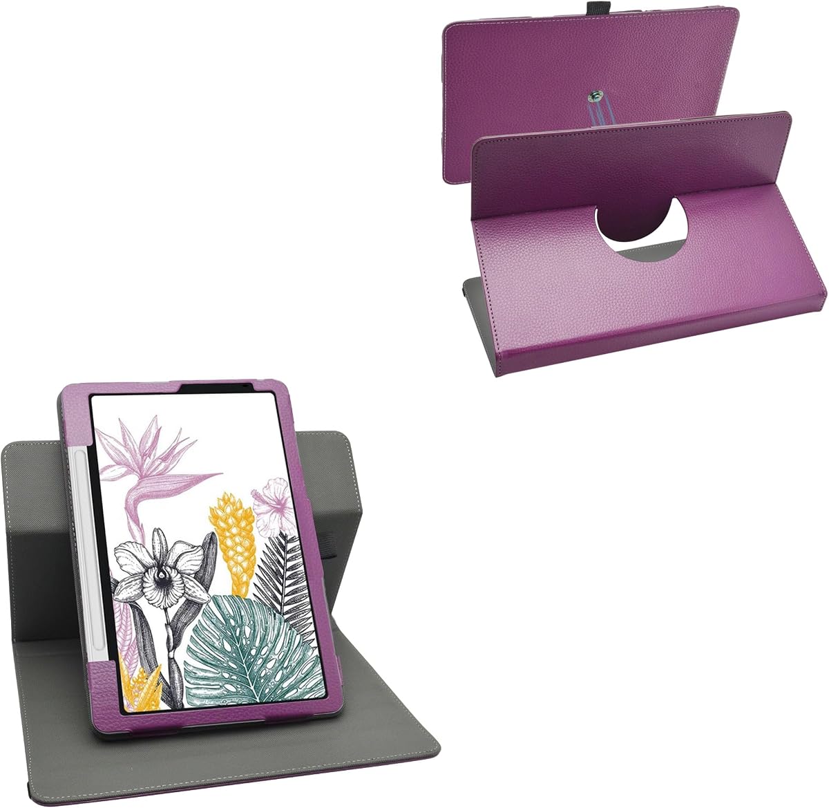 LiuShan compatible con Wacom MovinkPad LiuShan compatible con el estuche XPPen Magic Note Pad, soporte de rotación de 360 grados, cubierta de PU para tableta XPPen Magic Note Pad de 10,95 pulgadas (no compatible con otras tabletas), morado