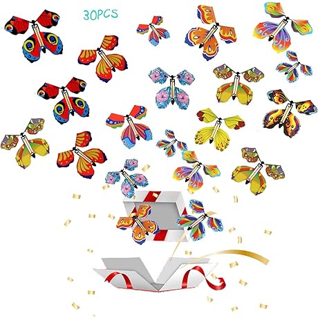 Colorful Magic Flutter Flyers for Greeting Cards