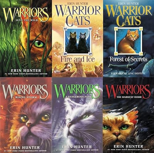 Warriors: The Original Series 6 Books Collection Set by Erin Hunter ( Into the Wild, Fire and Ice, Forest of Secrets,Rising Storm, A Dangerous Path,The Darkest Hour)