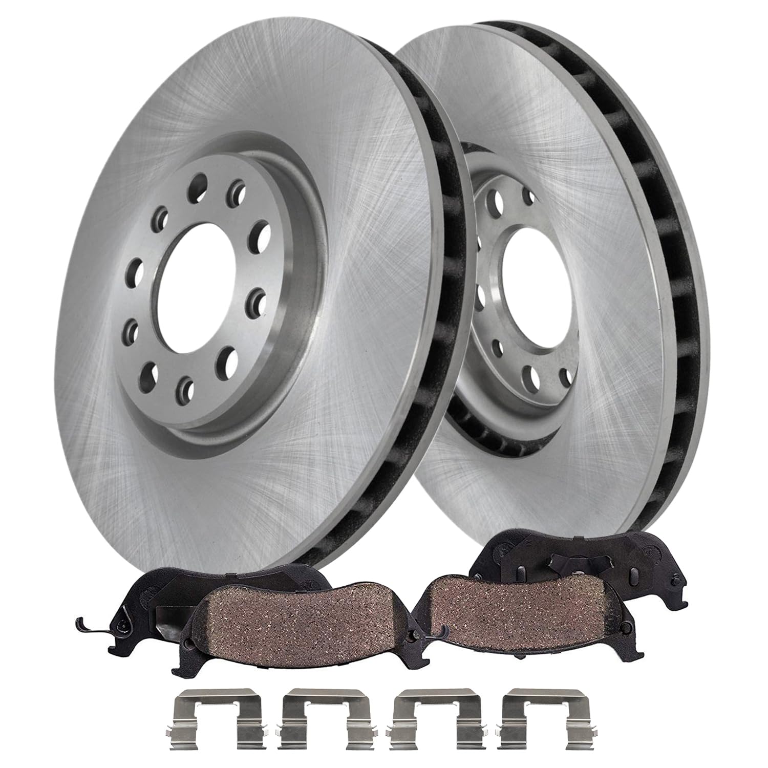 Detroit Axle - Front Brake Kit for Chevrolet Malibu Equinox GMC Terrain Buick LaCrosse Regal Sportback TourX, Disc Brake Rotors Ceramic Brakes Pads