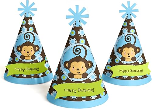 Miniatura 6 de overol BoyConoSombreros de fiesta de cumpleaños 8Count