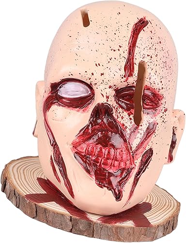 Cabeza de soporte para cuchillos de calavera, material versátil herramienta de almacenamiento de cocina, decoraciones de fiesta temática de terror