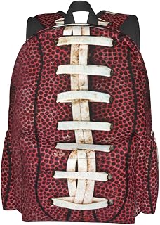 Football Backpack School Bag Lightweight Bookbag Laptop Travel Daypack For Kids Girls Boys Teens
