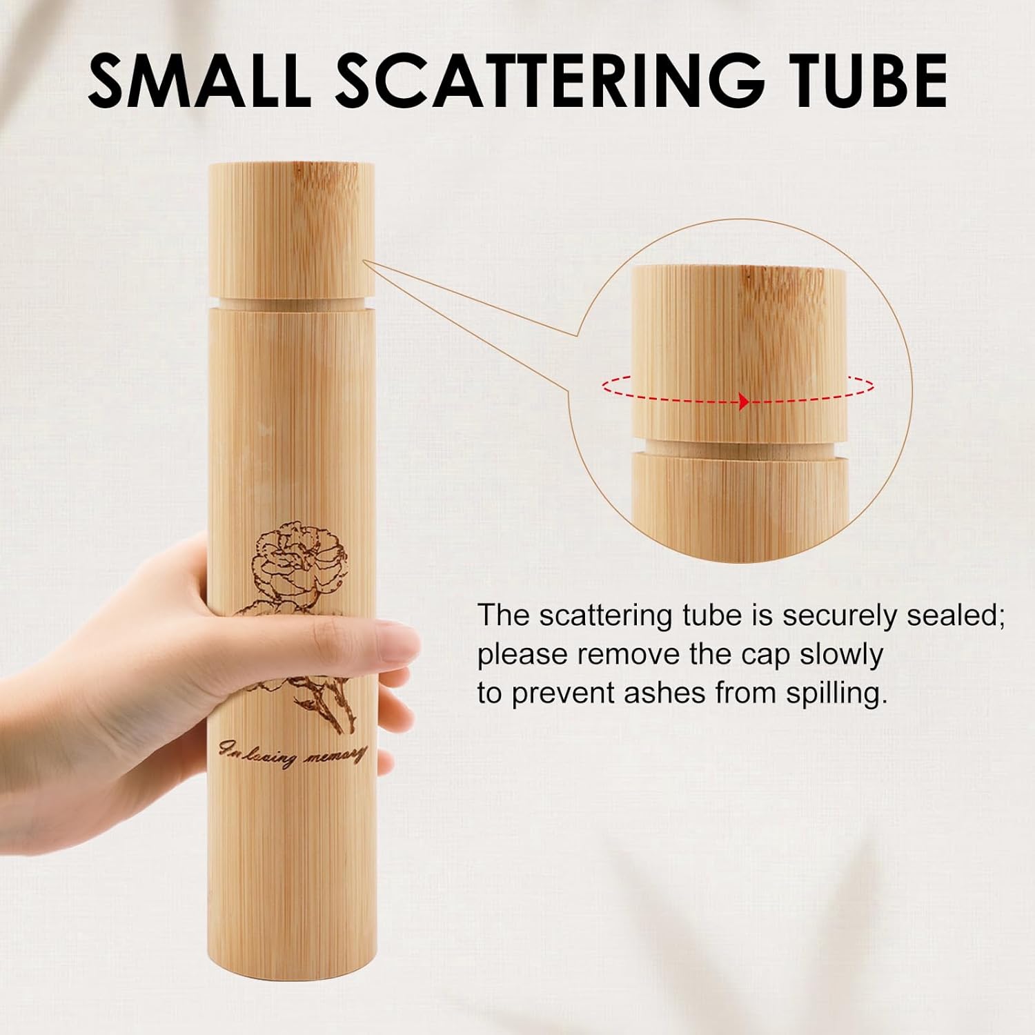 Set of 4 Biodegradable Bamboo Scattering Urn for Human Ashes, Eco-Friendly 9''x2'' Small Urn for Adult, male,female,Pet, Cat, Dog Cremation Ashes - Ocean Sunset