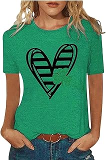 Crew Neck Sweatshirts Women, Short Sleeve O-Neck Sweatshirts for Girls Loose Girls Sweatshirts