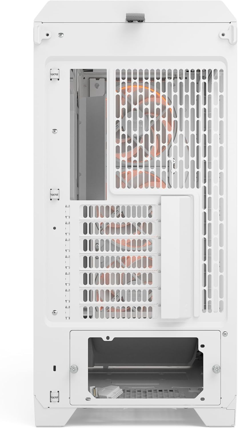 Fractal Design Meshify 3 XL White Tempered Glass Clear Tint - High Airflow PC Gaming Case - Mesh Front Panel - Three ARGB Momentum 14 Gen 2 Fans Included - Spacious Interior - GPU up to 512mm