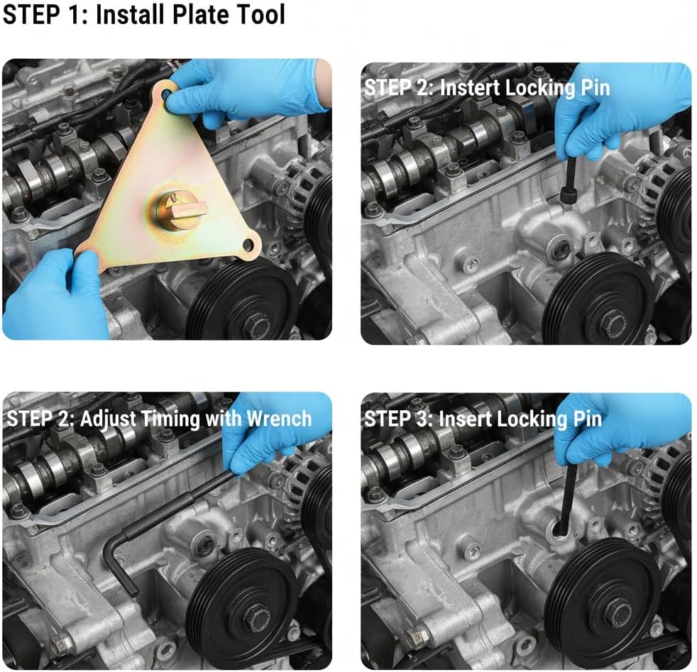 1.4 Multiair Engine Timing Tool Kit for Jeep Renegade Compass, Dodge Dart, Fiat 500 Abarth 500X, Alfa Romeo - Camshaft Alignment Locking Tool Set for 1.4L Turbo 955A6.000 955A2.000 Engines