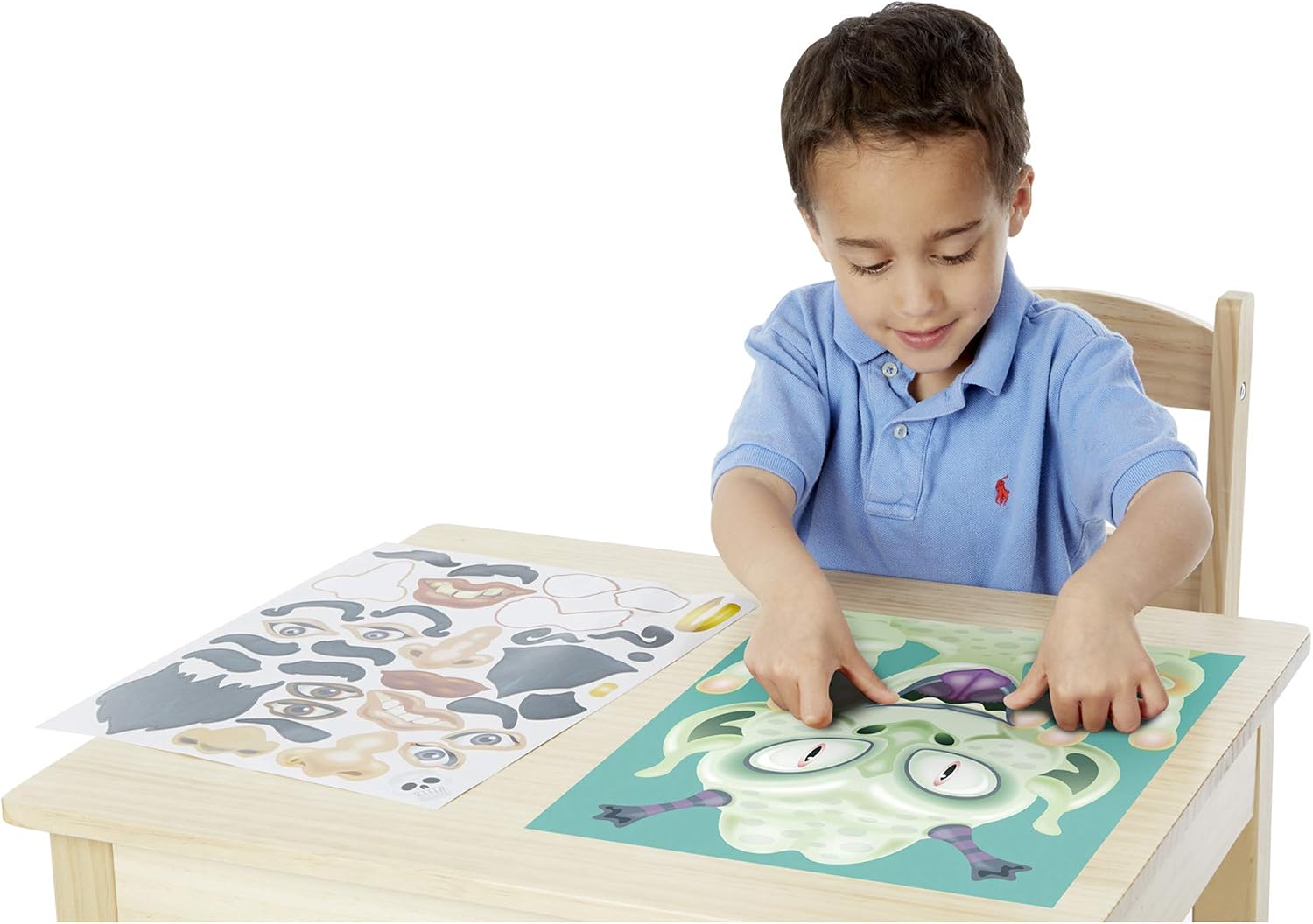 Melissa & Doug Make-a-Face Sticker Pad - Crazy Characters, 20 Faces, 5 Sticker Sheets