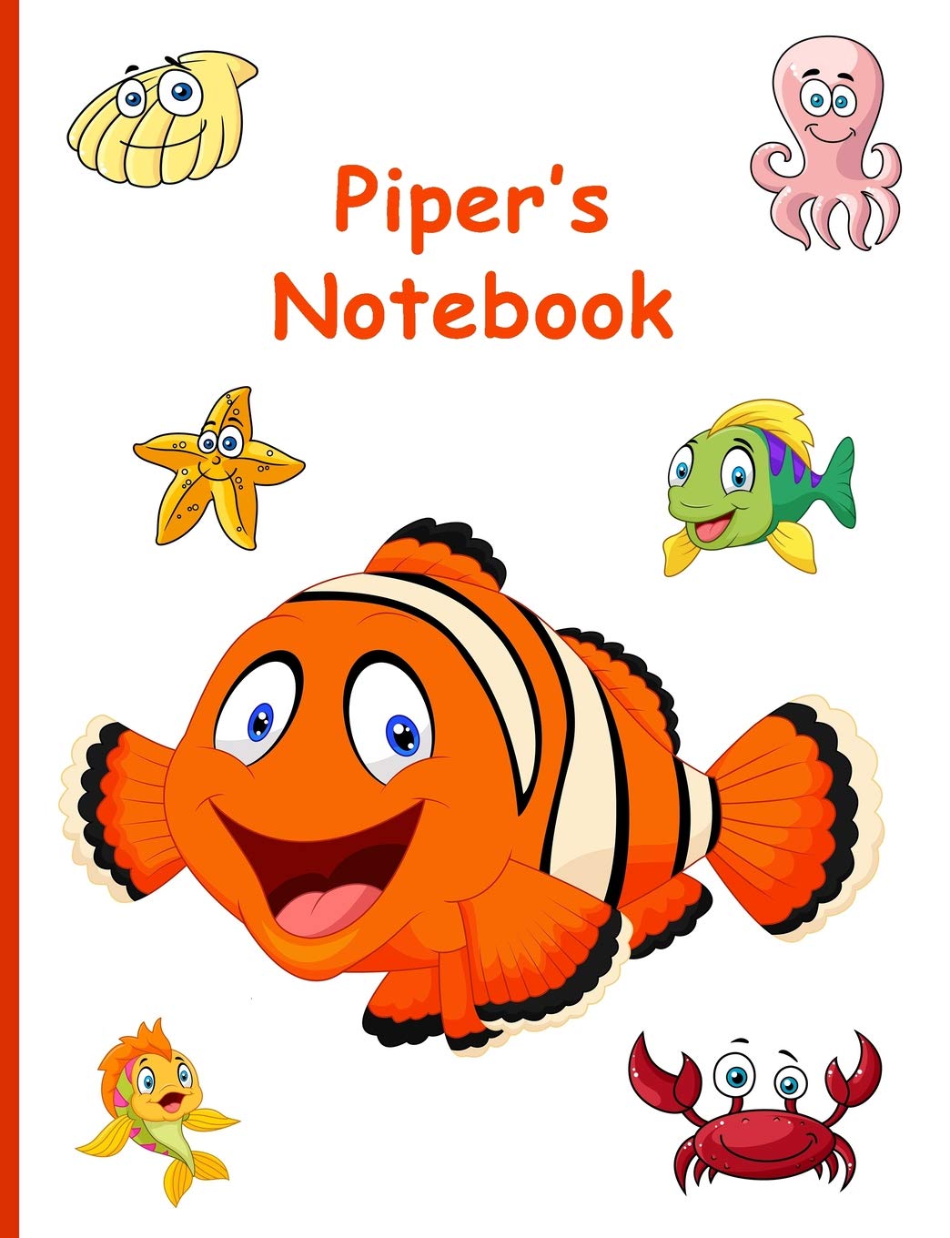 Piper's Notebook: 7.44" x 9.69", 160 Wide-Ruled Pages