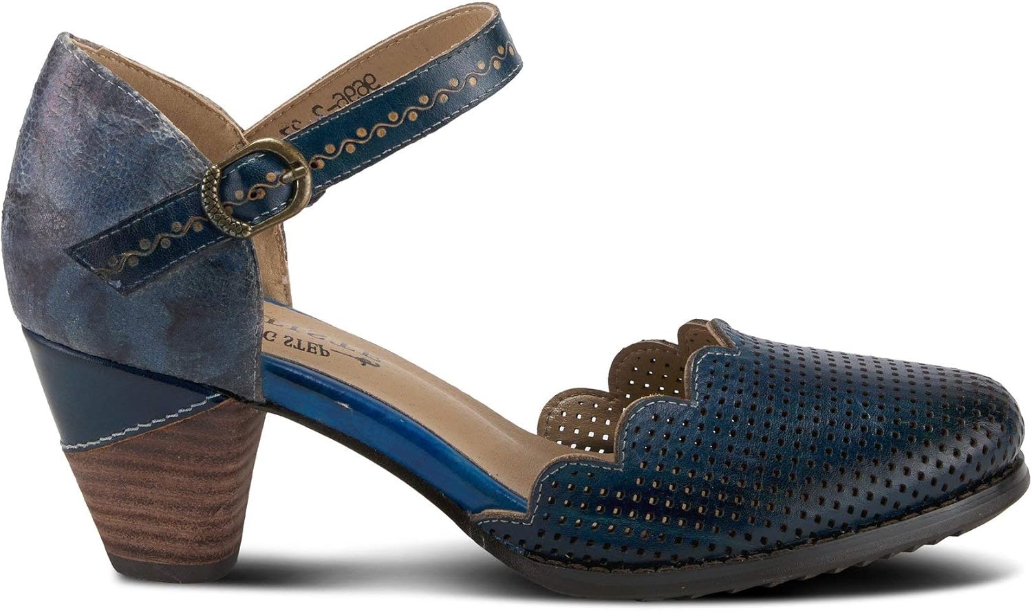 L'Artiste Parchelle Women's Hand Painted Leather D'Orsay Shoes with Strap - Image 5