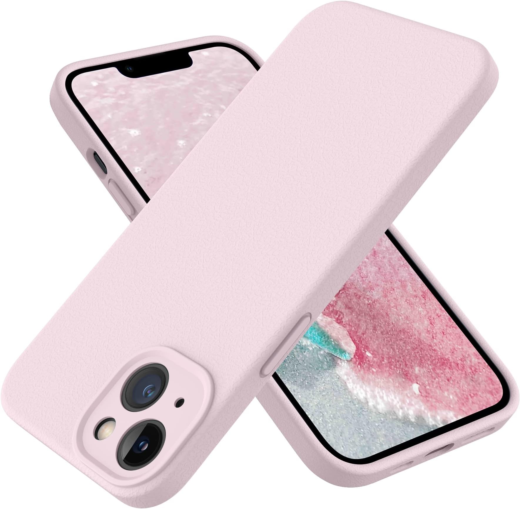 OTOFLYDesigned for iPhone 13 Case, Silicone Shockproof [Full Covered Camera] Phone Case for iPhone 13 6.1 inch (Ice Pink)
