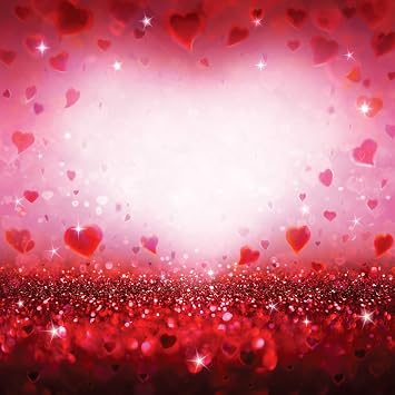 8x8FT Valentines Photo Backdrops for Photography Wedding Photo Backdrop Red Hearts Backdrop Photography Vinyl Kids Photo Studio 10351