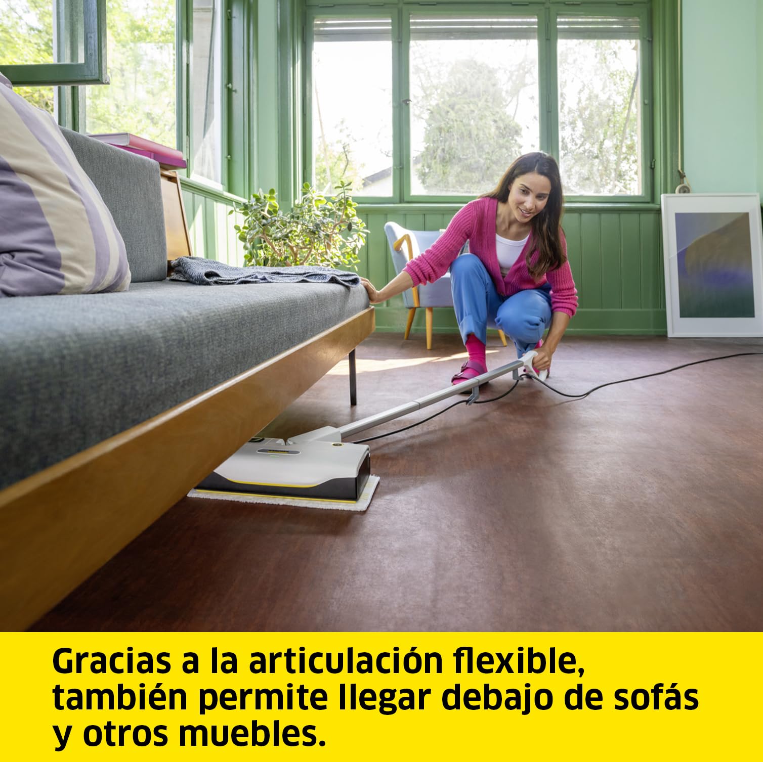 Kärcher Limpiadora de vapor SC 1 Upright, tiempo calentamiento: 30 s, cobertura: 30 m², depósito: 0,2 l, peso: 2,1 kg, boquilla para suelos EasyFix, 2 paños para suelos, cartucho de descalcificación