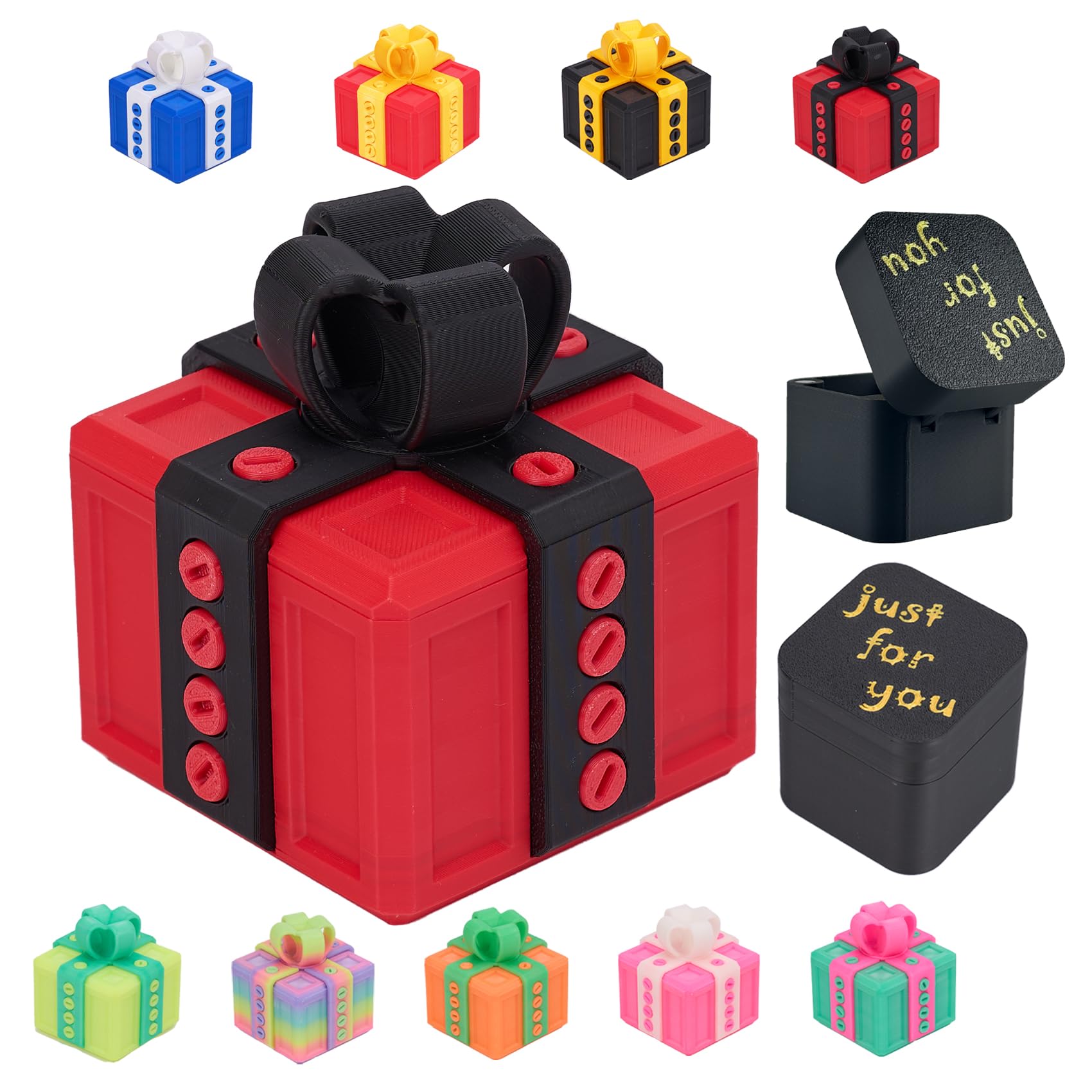Annoying Gift Box with Screws,Includes Finger Box Inside,Prank Pop-up Finger Fun Gag Novelty Gift,Glow in The Dark Color,Take-Apart Puzzle Surprise