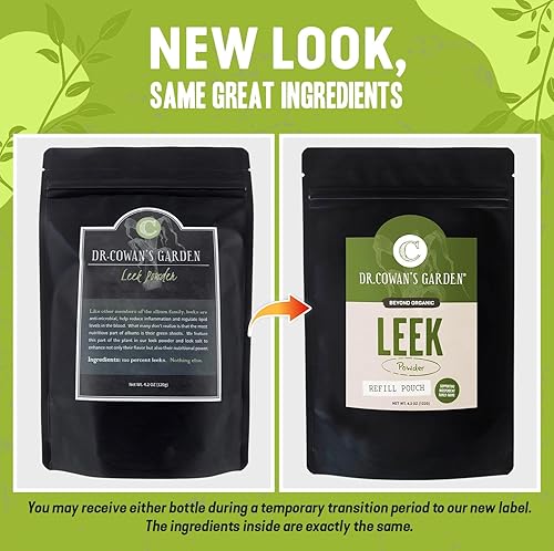 Miniatura 3 de Dr. Cowan's Garden Polvo de puerro - Beyond Organic Vegetable Powder, Superfood Green Powder Superfood, Super Greens Vegetable Powder, Greens Powder