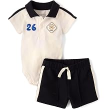 The Childrens Place Baby Boys And Newborn Short Sleeve Top and Shorts,2-piece Playwear Outfit Set