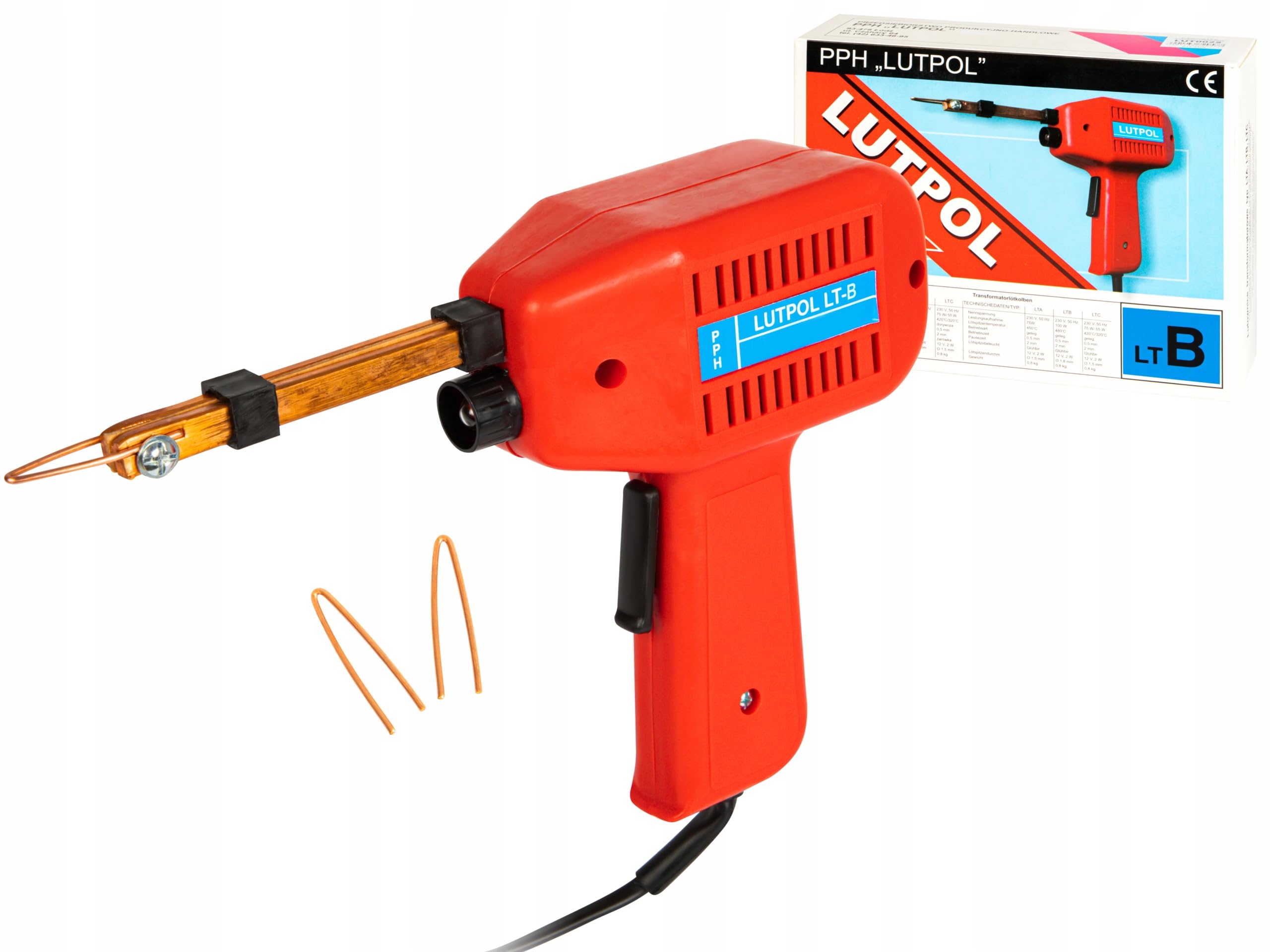 Blow SOLDADOR TRANSFORMATOR LUTPOL LT-B 100W 480C CON PISTOLA DE POTENCIA LED