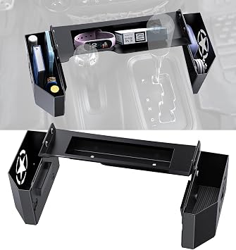 Eamplest Magnetic Metal Center Console Organizer for Jeep Wrangler JK